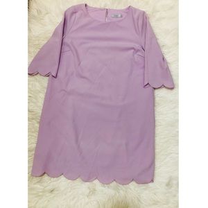 Periwinkle Scallop Dress